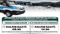 ATABARI KAYAK MERKEZİNE DOLMUŞ SEFERLERİ KONDU