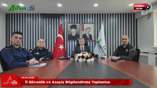 VALİ ERGÜN ARTVİN'İN OCAK AYI ASAYIŞ KARNESİNİ AÇIKLADI